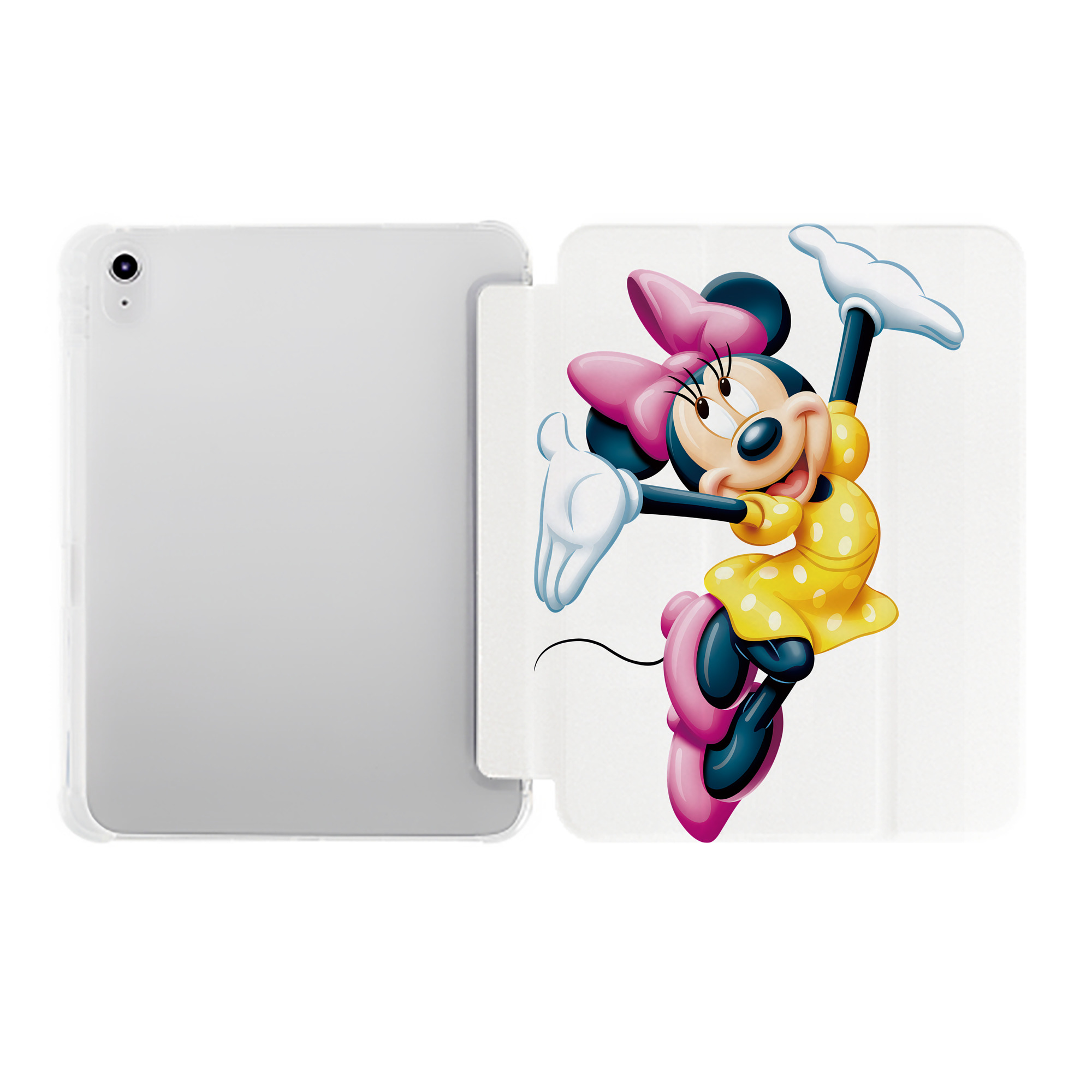 （画像用） ミッキーマウス Mickey Mouse IPad ケース ペン収納付き 三つ折りスタンド PUレザー×シリコン 対応機種9.5/10.5/10.9インチ